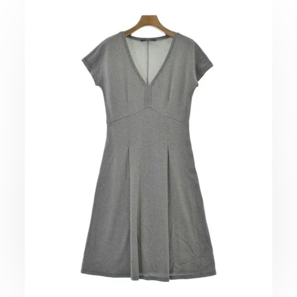 WEEKEND‎ MAX MARA Micro Checkered V Neck Dress Size Medium